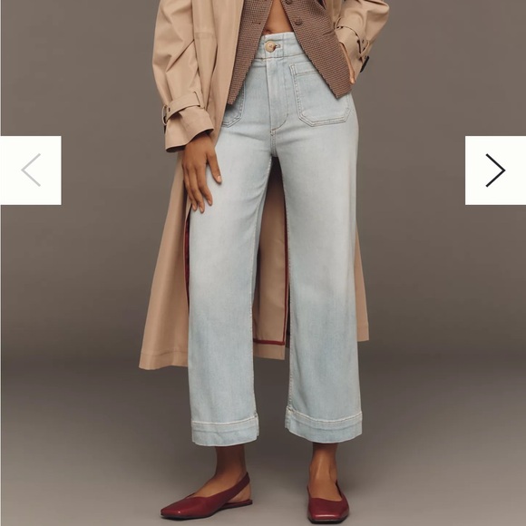 Maeve  Colette Crop High-Rise Wide-Leg Jeans - Picture 2 of 15